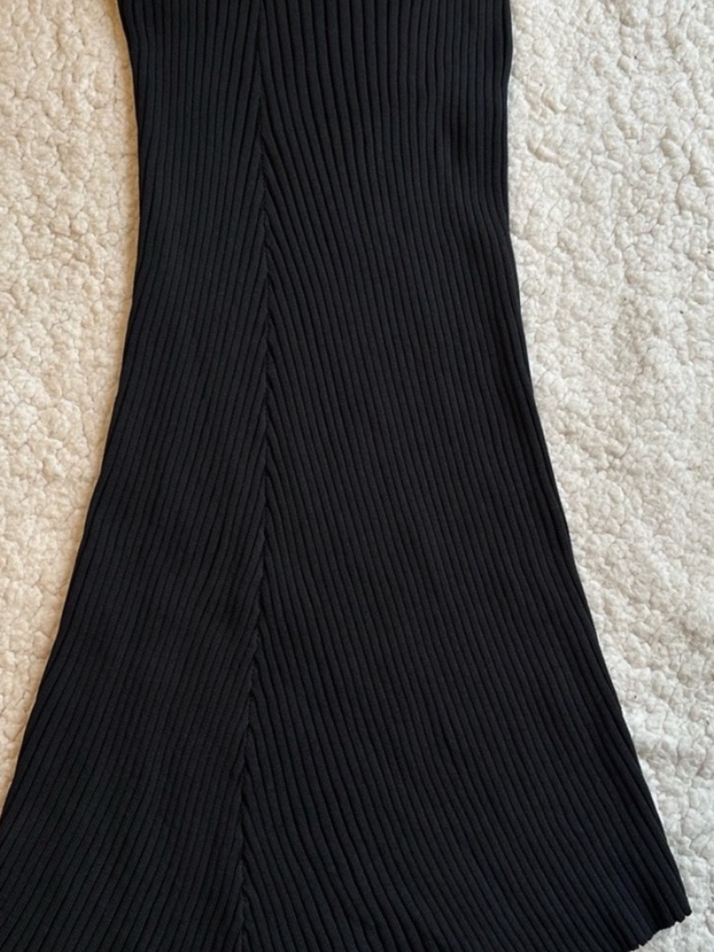 Club Monaco strapless Ribbed Midi dress in Black Size XS Like New